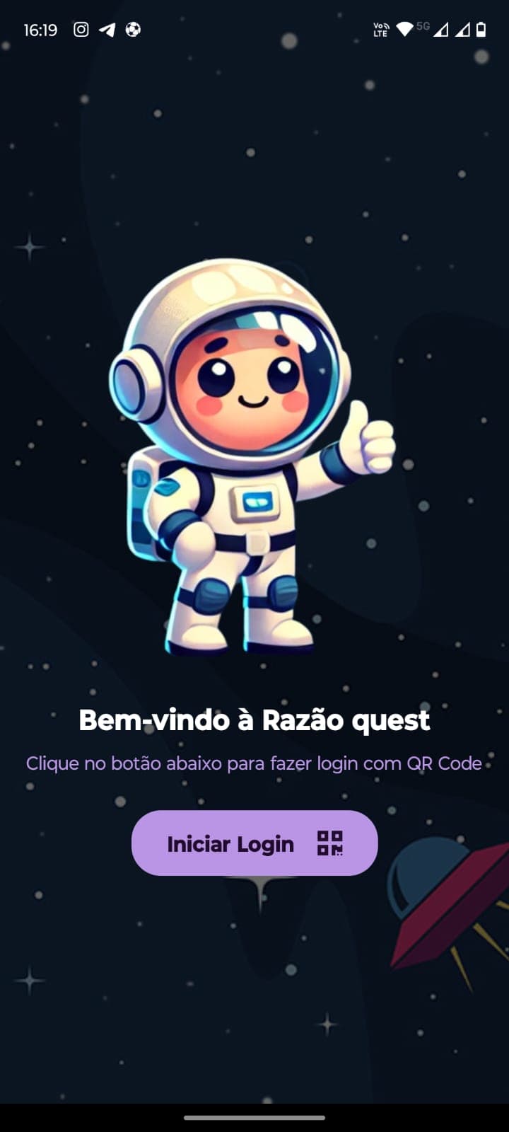 Razão quest App - Login